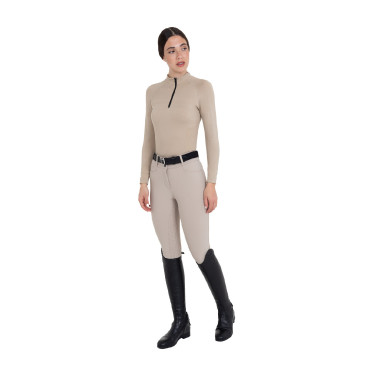 Pantalones de mujer full grip de cintura alta en tejido técnico biestirable Equestro Pantalones de mujer full grip de cintura alta en tejido técnico biestirable Equestro