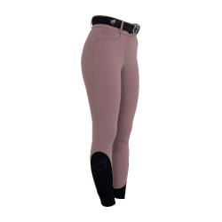Pantalones de mujer full grip de cintura alta en tejido técnico biestirable Equestro Asta Beige