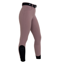 Pantalones de mujer full grip de cintura alta en tejido técnico biestirable Equestro Asta Beige