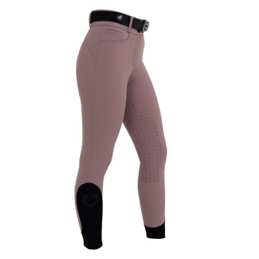 Pantalones de mujer full grip de cintura alta en tejido técnico biestirable Equestro Asta Beige