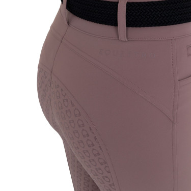 Pantalones de mujer full grip de cintura alta en tejido técnico biestirable Equestro Asta Beige