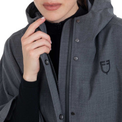 Capa de mujer impermeable de mezcla de lana Equestro Capa de mujer impermeable de mezcla de lana Equestro