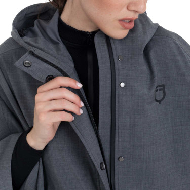 Capa de mujer impermeable de mezcla de lana Equestro Capa de mujer impermeable de mezcla de lana Equestro