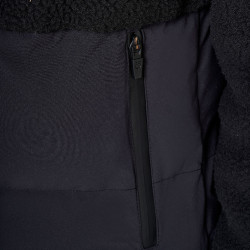 Chaqueta acolchada de mujer con inserciones de borreguillo Equestro Chaqueta acolchada de mujer con inserciones de borreguillo Equestro
