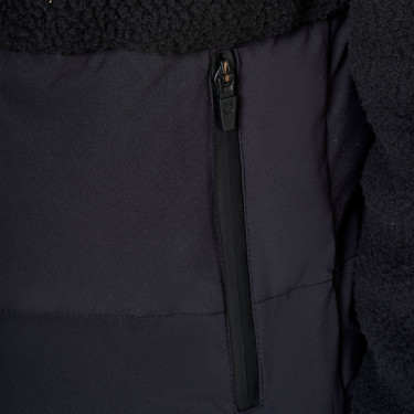 Chaqueta acolchada de mujer con inserciones de borreguillo Equestro Chaqueta acolchada de mujer con inserciones de borreguillo Equestro