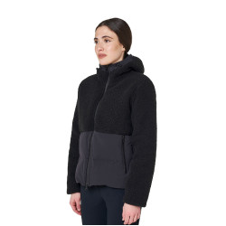 Chaqueta acolchada de mujer con inserciones de borreguillo Equestro Chaqueta acolchada de mujer con inserciones de borreguillo Equestro