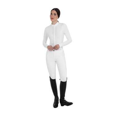 Pantalones de mujer de tiro alto con full grip y strass Equestro Pantalones de mujer de tiro alto con full grip y strass Equestro
