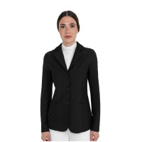 Chaqueta de concurso para mujer monograma en tejido efecto terciopelo Equestro Negro