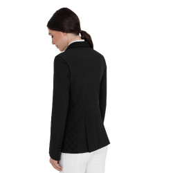 Chaqueta de concurso para mujer monograma en tejido efecto terciopelo Equestro Chaqueta de concurso para mujer monograma en tejido efecto terciopelo Equestro