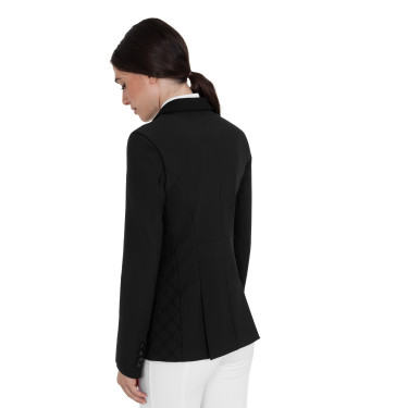 Chaqueta de concurso para mujer monograma en tejido efecto terciopelo Equestro Chaqueta de concurso para mujer monograma en tejido efecto terciopelo Equestro