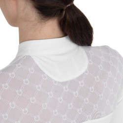 Polo de concurso para mujer con inserciones de tul Equestro Polo de concurso para mujer con inserciones de tul Equestro