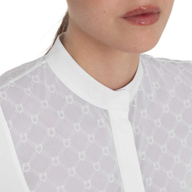 Polo de concurso para mujer con inserciones de tul Equestro Polo de concurso para mujer con inserciones de tul Equestro