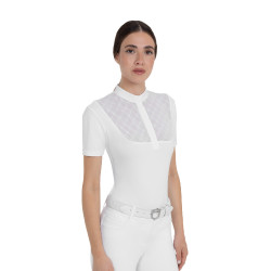 Polo de concurso para mujer con inserciones de tul Equestro Polo de concurso para mujer con inserciones de tul Equestro