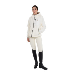 Sudadera de mujer de felpa teddy con capucha y cremallera Equestro Sudadera de mujer de felpa teddy con capucha y cremallera Equestro