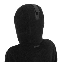 Sudadera de mujer de felpa teddy con capucha y cremallera Equestro Negro / negro