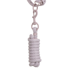 Cabezada técnica con doble ajuste y hebillas recubiertas de goma Equestro Violeta afieltrado / blanco arena Cabezada técnica con doble ajuste y hebillas recubiertas de goma Equestro Violeta afieltrado / blanco arena