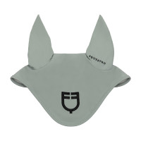 Capucha para caballo de tejido técnico elástico y transpirable Equestro Pizarra gris / negro