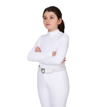 Polo de concurso para niña con insertos de micromalla Equestro niño Polo de concurso para niña con insertos de micromalla Equestro niño