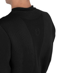 Sudadera técnica de hombre con cuello redondo y paneles de micromalla Equestro Sudadera técnica de hombre con cuello redondo y paneles de micromalla Equestro
