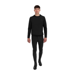 Sudadera técnica de hombre con cuello redondo y paneles de micromalla Equestro Sudadera técnica de hombre con cuello redondo y paneles de micromalla Equestro