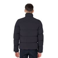 Chaqueta acolchada de hombre con cuello alto Equestro Negro Chaqueta acolchada de hombre con cuello alto Equestro Negro