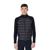 Chaqueta acolchada para hombre con mangas de punto Equestro Negro