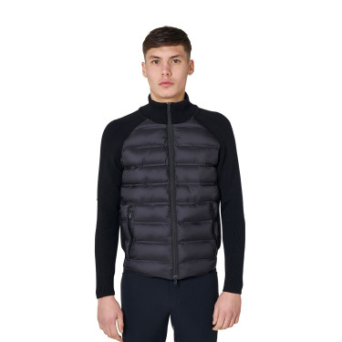 Chaqueta acolchada para hombre con mangas de punto Equestro Chaqueta acolchada para hombre con mangas de punto Equestro