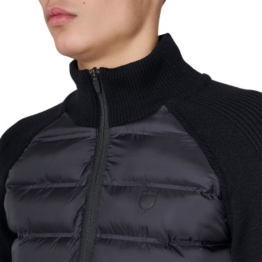 Chaqueta acolchada para hombre con mangas de punto Equestro Chaqueta acolchada para hombre con mangas de punto Equestro