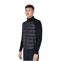 Chaqueta acolchada para hombre con mangas de punto Equestro Chaqueta acolchada para hombre con mangas de punto Equestro