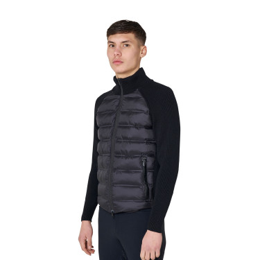 Chaqueta acolchada para hombre con mangas de punto Equestro Chaqueta acolchada para hombre con mangas de punto Equestro