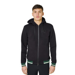 Sudadera para hombre con capucha y cremallera frontal Equestro Sudadera para hombre con capucha y cremallera frontal Equestro