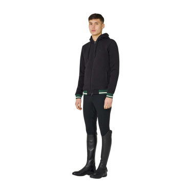 Sudadera para hombre con capucha y cremallera frontal Equestro Sudadera para hombre con capucha y cremallera frontal Equestro