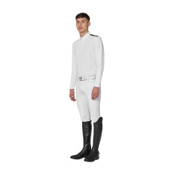 Polo de concurso para hombre de manga larga con inserciones de malla Equestro Polo de concurso para hombre de manga larga con inserciones de malla Equestro