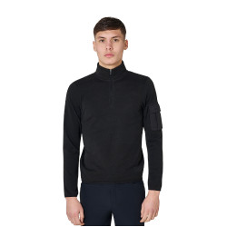 Sudadera de hombre de cuello alto de forro polar con cremallera 3/4 Equestro Sudadera de hombre de cuello alto de forro polar con cremallera 3/4 Equestro