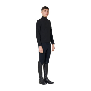 Sudadera de hombre de cuello alto de forro polar con cremallera 3/4 Equestro Sudadera de hombre de cuello alto de forro polar con cremallera 3/4 Equestro