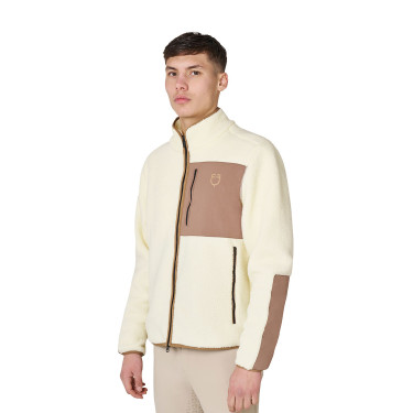 Sudadera de hombre de borreguito con bolsillo frontal Equestro Sudadera de hombre de borreguito con bolsillo frontal Equestro