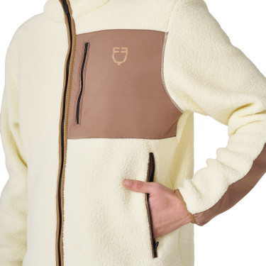Sudadera de hombre de borreguito con bolsillo frontal Equestro Sudadera de hombre de borreguito con bolsillo frontal Equestro