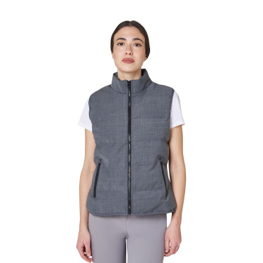 Chaleco acolchado de lana para mujer Equestro Chaleco acolchado de lana para mujer Equestro