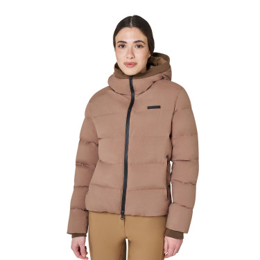 Chaqueta acolchada de mujer con capucha Equestro Chaqueta acolchada de mujer con capucha Equestro
