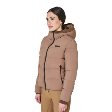 Chaqueta acolchada de mujer con capucha Equestro Chaqueta acolchada de mujer con capucha Equestro
