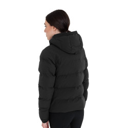 Chaqueta acolchada de mujer con capucha Equestro Negro