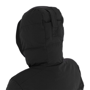 Chaqueta acolchada de mujer con capucha Equestro Negro