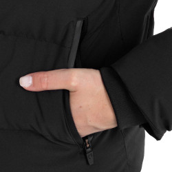 Chaqueta acolchada de mujer con capucha Equestro Negro