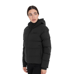 Chaqueta acolchada de mujer con capucha Equestro Negro