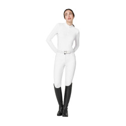 Polo de concurso para mujer básico con insertos de malla Equestro Polo de concurso para mujer básico con insertos de malla Equestro