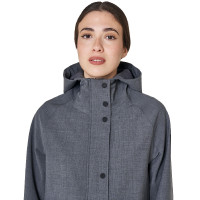Softshell mujer largo en mezcla de lana con abertura trasera Equestro
