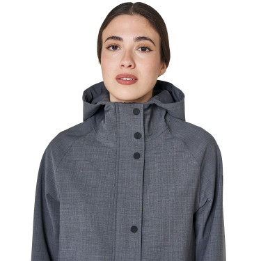 Softshell mujer largo en mezcla de lana con abertura trasera Equestro