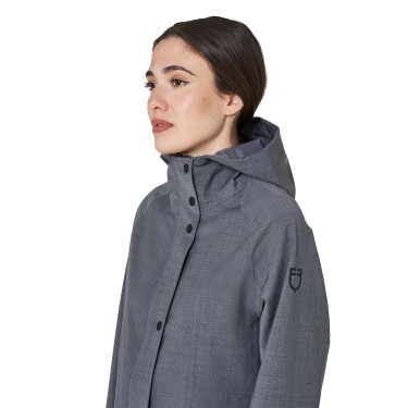 Softshell mujer largo en mezcla de lana con abertura trasera Equestro