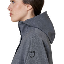Softshell mujer largo en mezcla de lana con abertura trasera Equestro