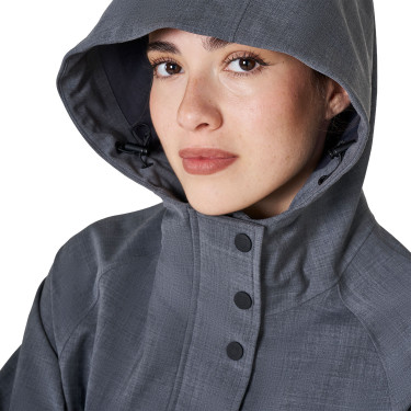 Softshell mujer largo en mezcla de lana con abertura trasera Equestro